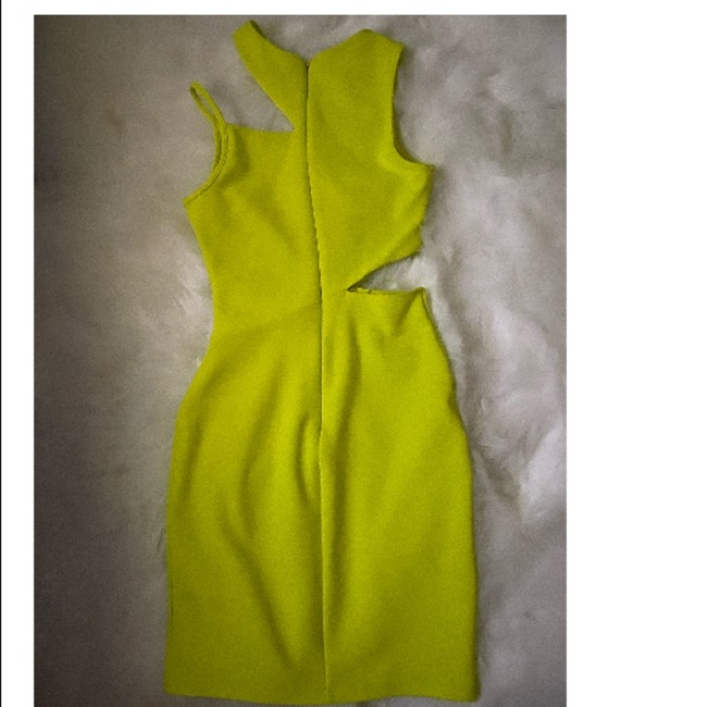 TopShop Neon Yellow Fitted Dress.